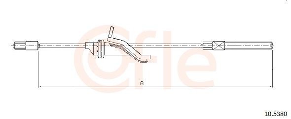 92.10.5380 COFLE Front, 306mm Cable, parking brake 10.5380 buy