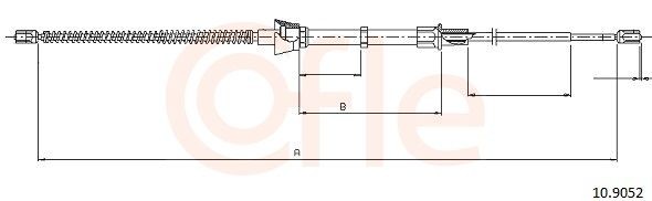 Volkswagen FOX Hand brake cable COFLE 10.9052 cheap