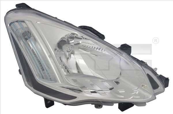 TYC 20-14699-05-2 Headlight Right, H4, for right-hand traffic, with electric motor
