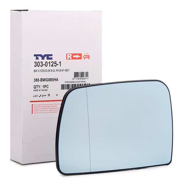 303-0125-1 TYC Spiegelglas, Außenspiegel rechts für BMW E53 ▷ AUTODOC Preis  und Erfahrung