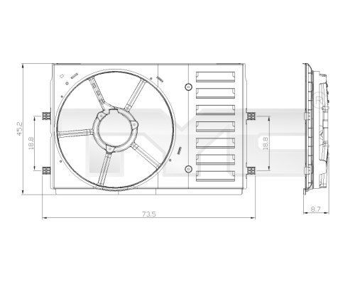 TYC 837-0035-1 Support, cooling fan