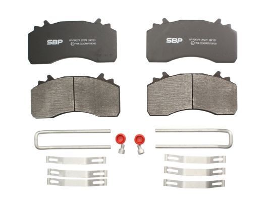 SBP Rear Axle, Front Axle Height: 107,8mm, Width: 217,5mm, Thickness: 30,5mm Brake pads 07-P29279 buy