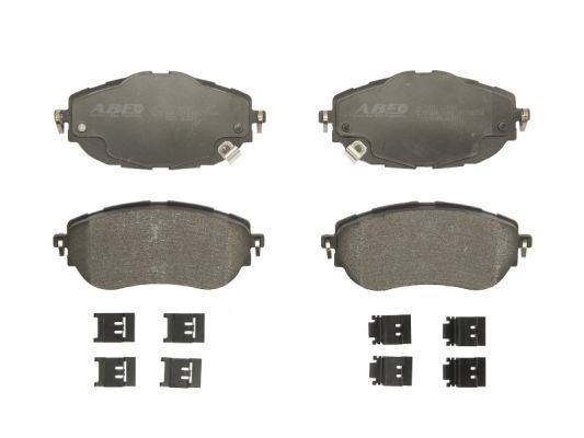ABE C12139ABE Brake pad set Front Axle, with acoustic wear warning