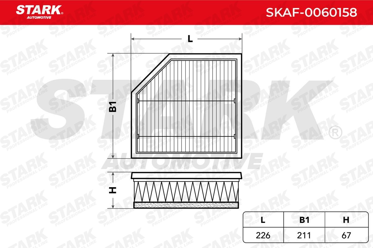 SKAF0060158 Engine air filter STARK SKAF-0060158 review and test