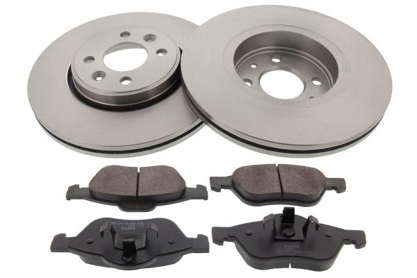MAPCO Front Axle, Vented, with anti-squeak plate, excl. wear warning contact Ø: 280mm, Brake Disc Thickness: 24mm Brake discs and pads 47174 buy