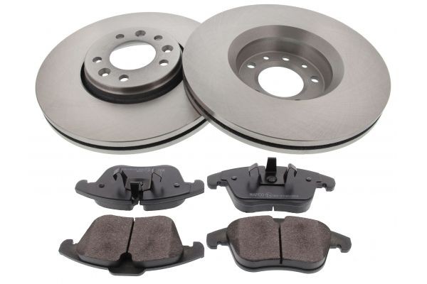 MAPCO 47362 Brake discs and pads set Front Axle, Vented, excl. wear warning contact