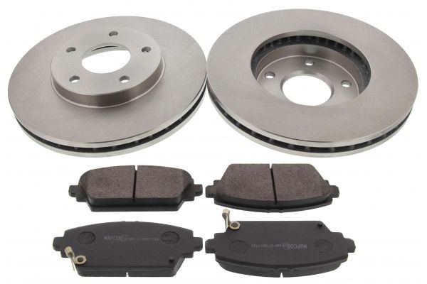MAPCO Front Axle, Vented, with acoustic wear warning Ø: 280mm, Brake Disc Thickness: 28mm Brake discs and pads 47527 buy