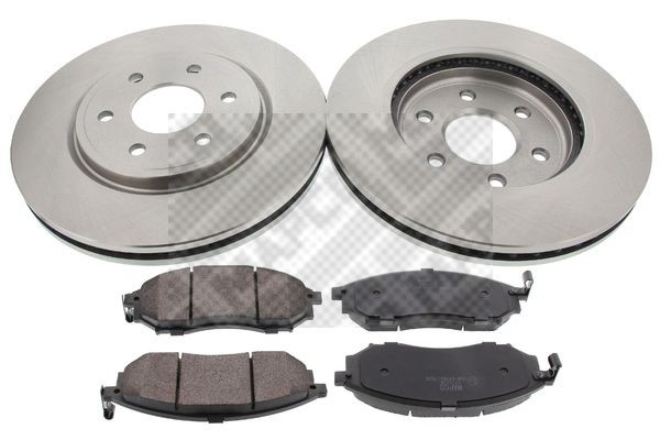 MAPCO Front Axle, with acoustic wear warning Ø: 296mm, Brake Disc Thickness: 28mm Brake discs and pads 47528 buy