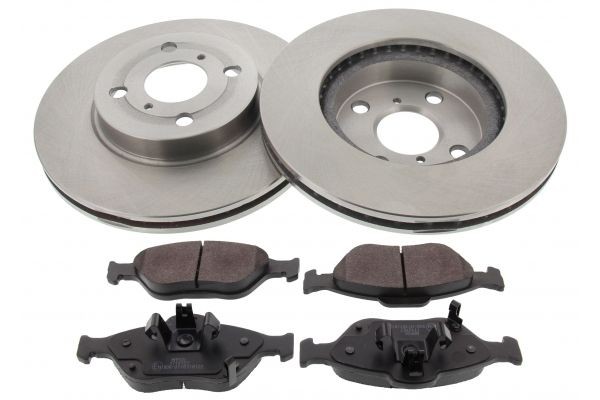 MAPCO Front Axle, Vented, with anti-squeak plate, excl. wear warning contact Ø: 258mm, Brake Disc Thickness: 22mm Brake discs and pads 47547 buy