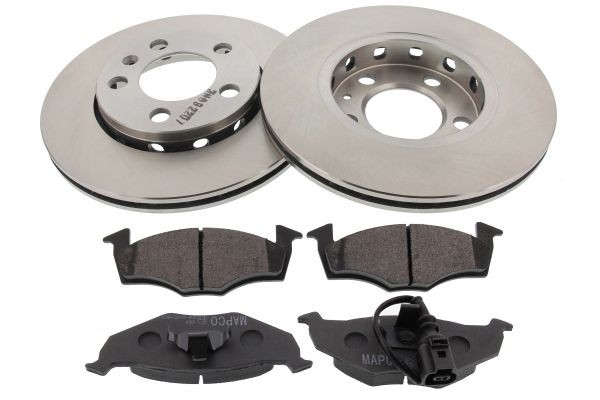 MAPCO 47902 Brake discs and pads set Front Axle, Vented, incl. wear warning contact