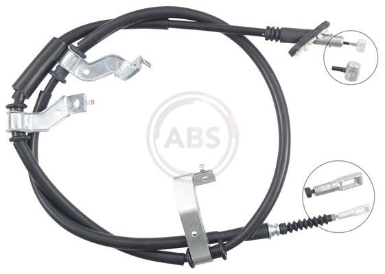 A.B.S. K19806 Hand brake cable 1710mm, Disc Brake, for left-hand drive vehicles