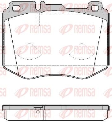 REMSA 1604.00 Brake pad set Front Axle, prepared for wear indicator, with ball joint