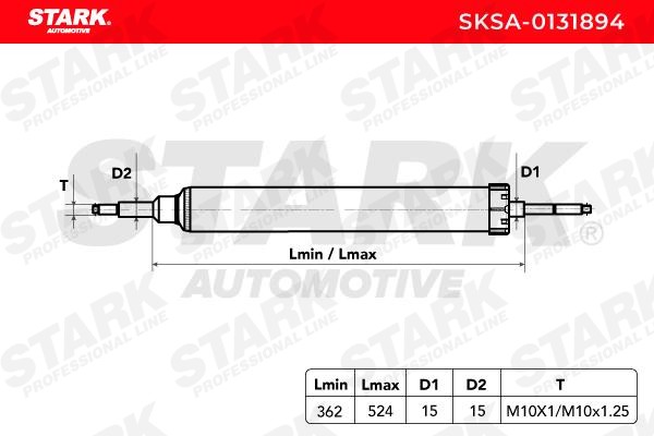 SKSA0131894 Suspension dampers STARK SKSA-0131894 review and test