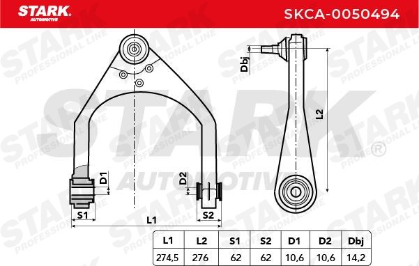 STARK Wishbone SKCA-0050494 suitable for MERCEDES-BENZ SL, E-Class, CLS