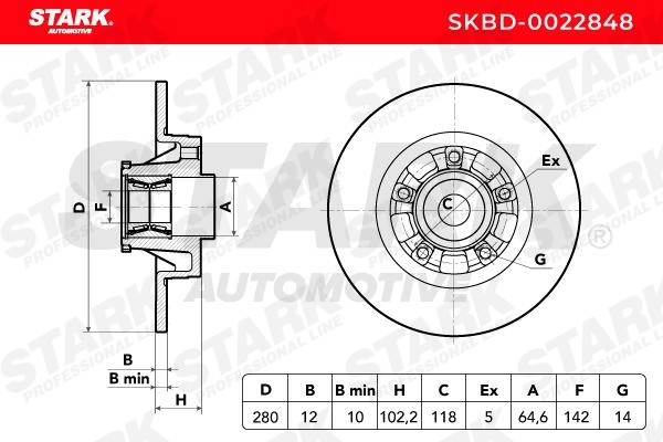 OEM-quality STARK SKBD-0022848 Brake rotor