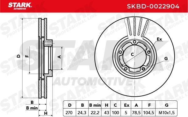 STARK Brake rotors SKBD-0022904 for FORD TRANSIT