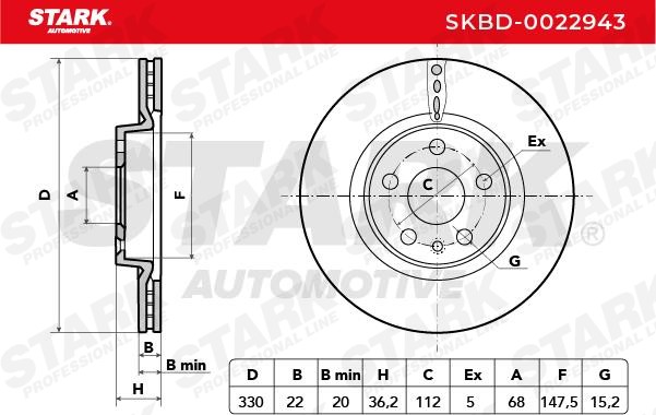 STARK Brake rotors SKBD-0022943