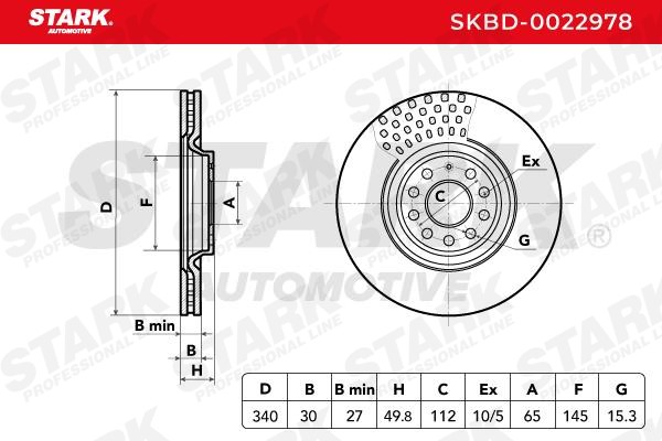 Brake disc SKBD-0022978 from STARK