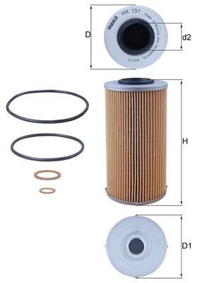 Great value for money - MAHLE ORIGINAL Hydraulic Filter, automatic transmission HX 131D