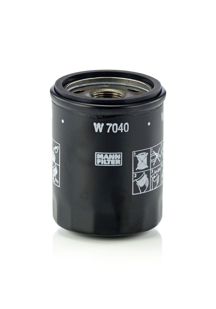 W 7040 MANN-FILTER Oil filters MITSUBISHI M 20 X 1.5 - 6H, Spin-on Filter