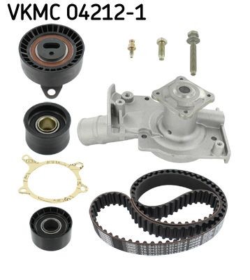 SKF VKMC 04212-1 Water pump and timing belt kit with gaskets/seals, Number of Teeth: 131, Sheet Steel