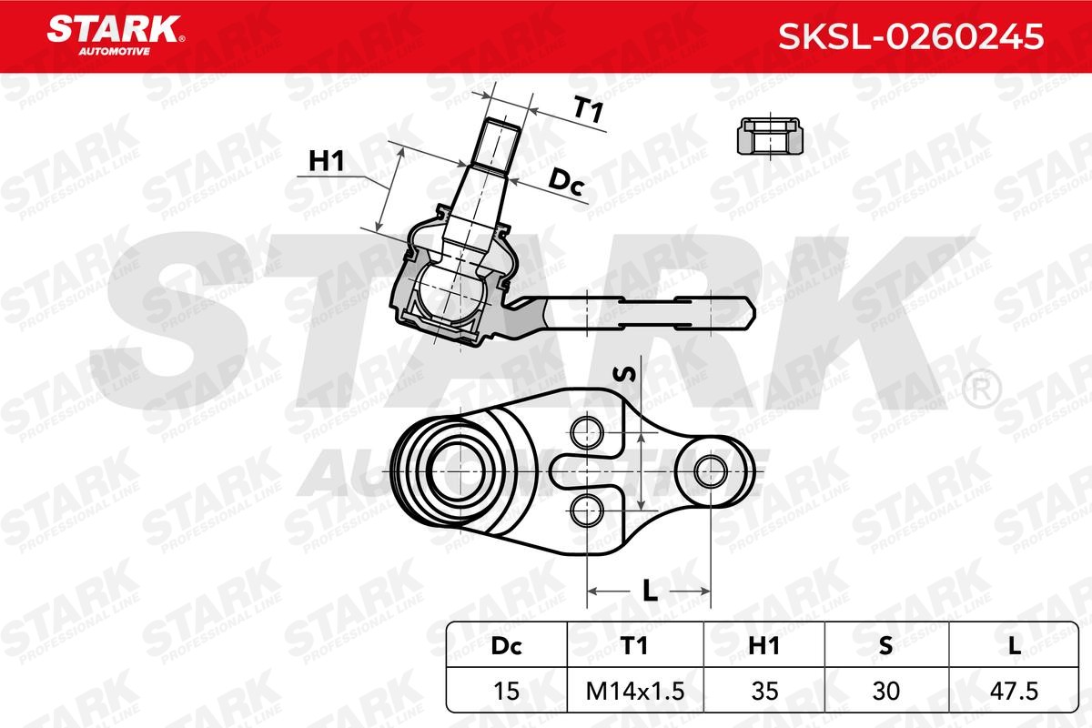 SKSL-0260245 Suspension ball joint SKSL-0260245 STARK