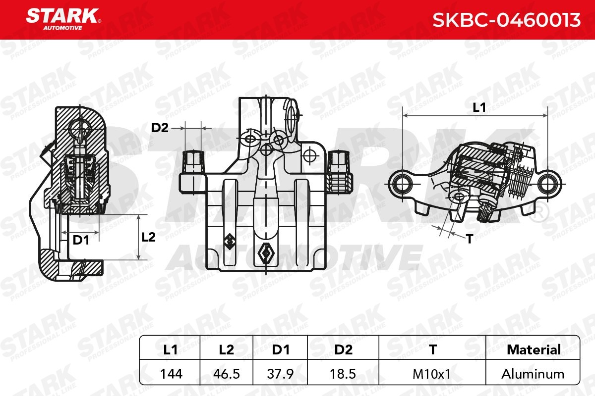 SKBC0460013 Disc brake caliper STARK SKBC-0460013 review and test