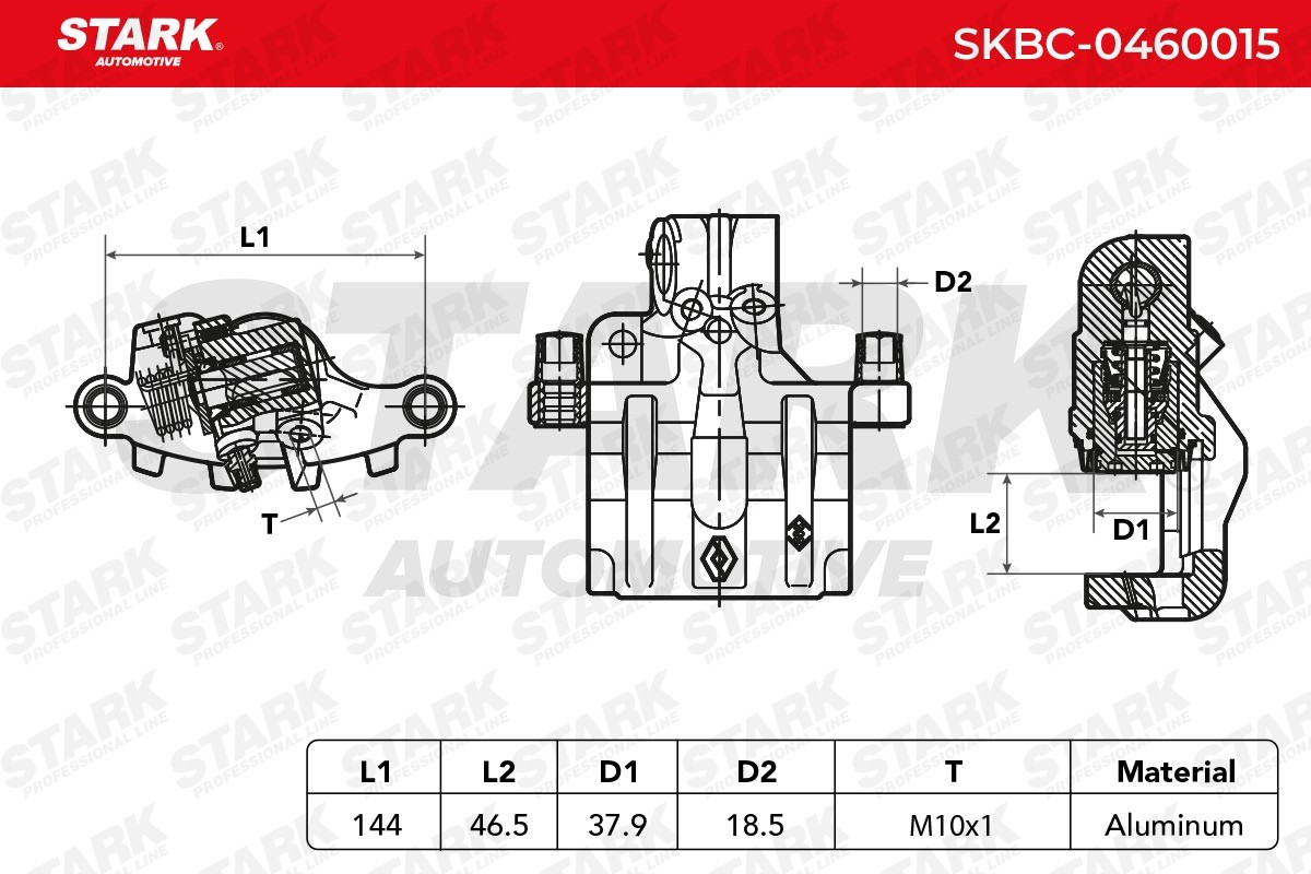 SKBC0460015 Disc brake caliper STARK SKBC-0460015 review and test