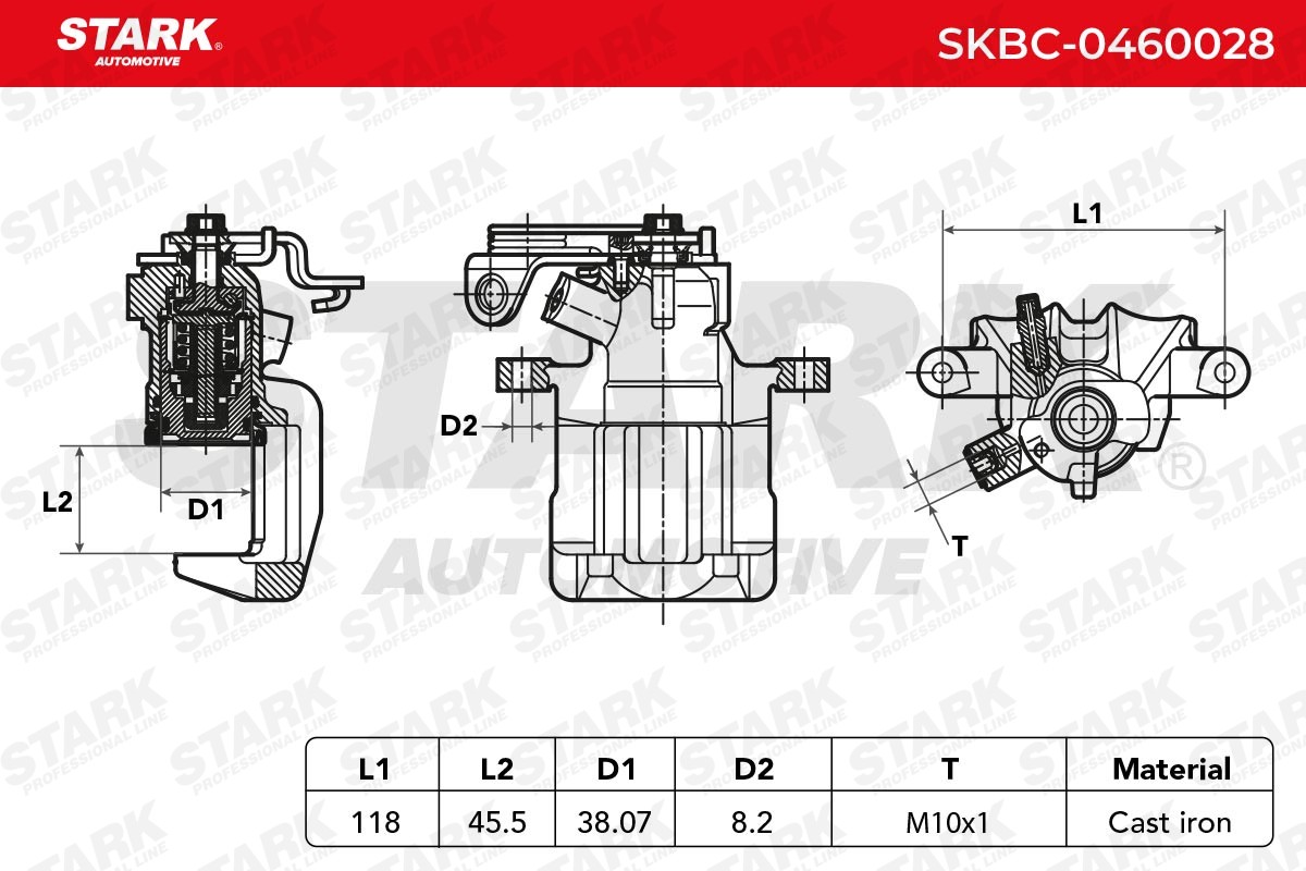 SKBC0460028 Disc brake caliper STARK SKBC-0460028 review and test