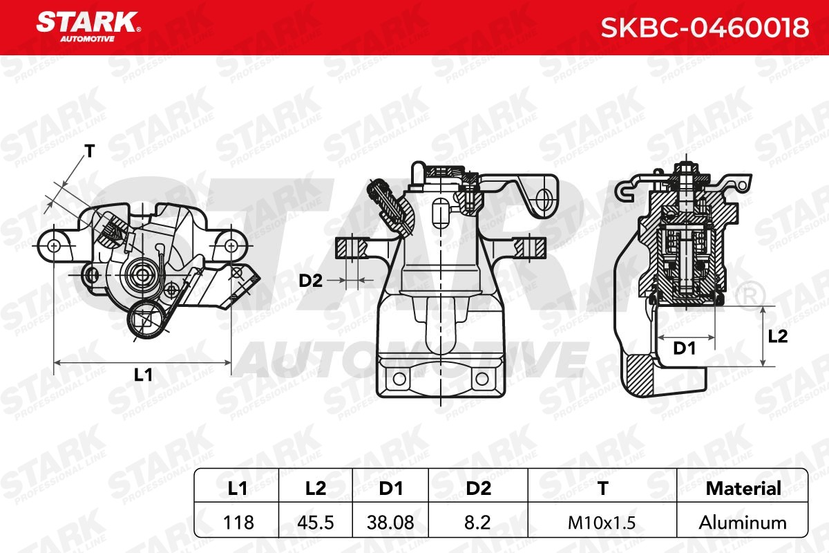 SKBC0460018 Disc brake caliper STARK SKBC-0460018 review and test