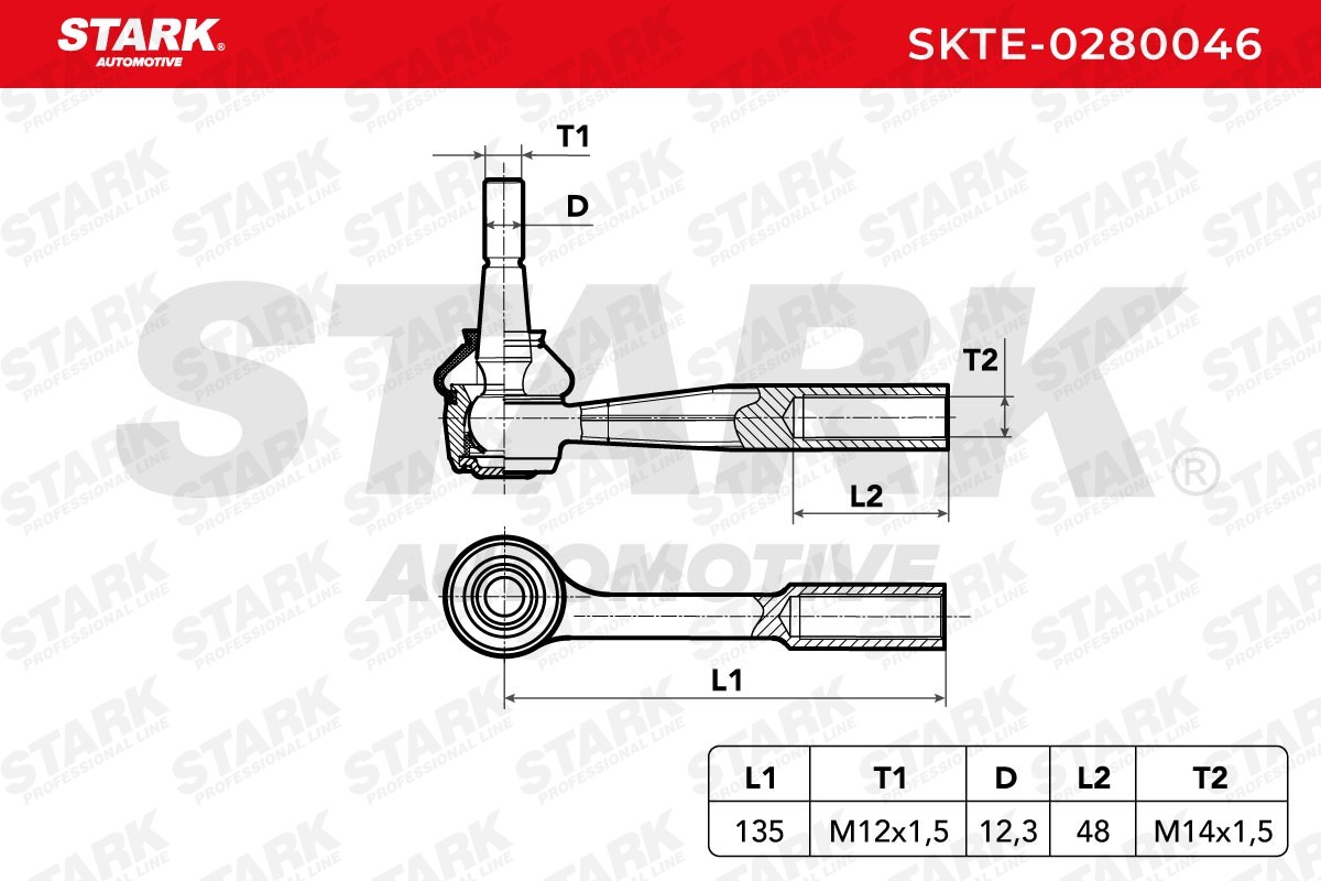 OEM-quality STARK SKTE-0280046 Track rod end