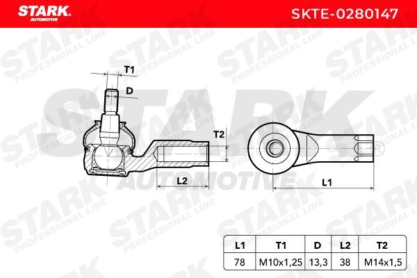 OEM-quality STARK SKTE-0280147 Track rod end