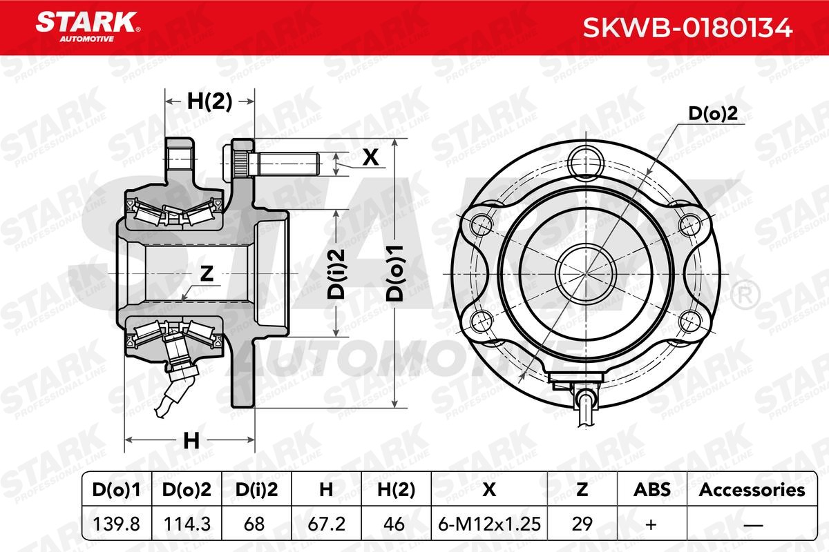 STARK Wheel bearing SKWB-0180134 buy online