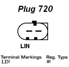 DELCO REMY DA1162 Alternators 12V, 150A, Plug720, Ø 56 mm, with integrated regulator, Remy Remanufactured