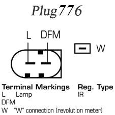 DELCO REMY DA2231 Alternators 12V, 150A, Plug776, Ø 76,5 mm, with integrated regulator, Remy Remanufactured