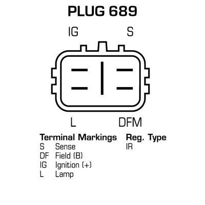 DELCO REMY DB7220 Alternators 12V, 90A, Plug689, Ø 55 mm, with integrated regulator, Remy Remanufactured
