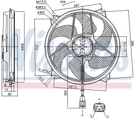 OEM-quality NISSENS 85788 Radiator cooling fan