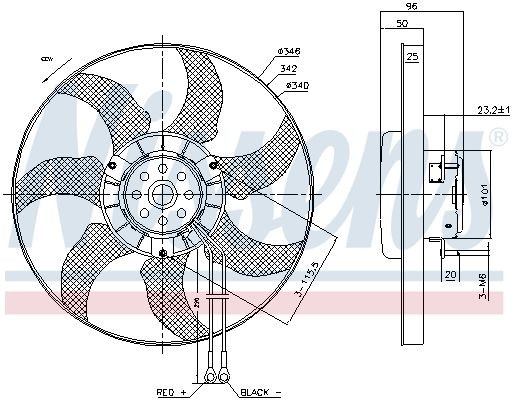 85802 Fan, radiator 85802 NISSENS Ø: 340 mm, 12V, 300W, without integrated regulator