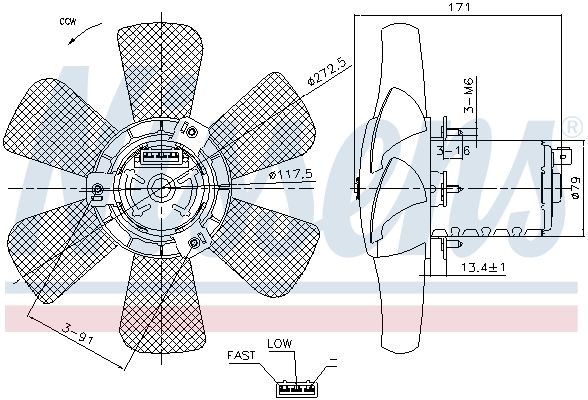 OEM-quality NISSENS 85809 Radiator cooling fan