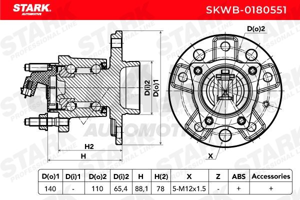 SKWB-0180551 Radlager & Radlagersatz STARK in Original Qualität