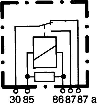 HELLA 4RD933332-201 Relay, main current 5-pin connector