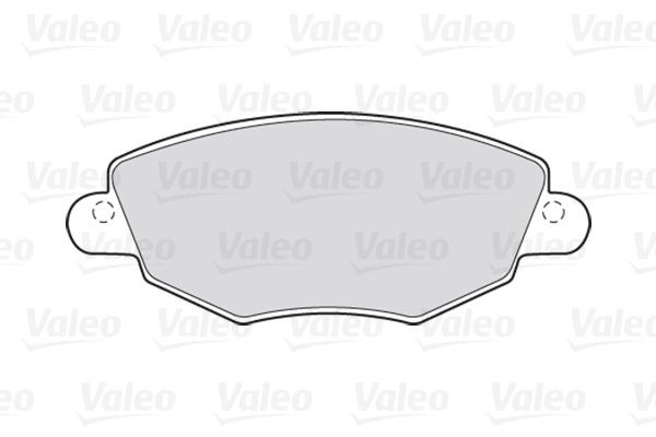 301433 Set of brake pads 301433 VALEO FIRST, Front Axle, excl. wear warning contact, with anti-squeak plate