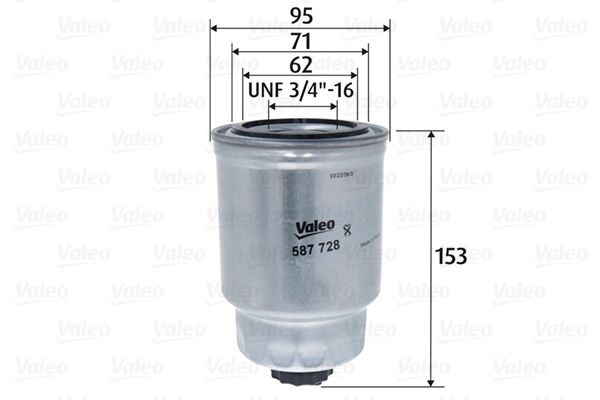VALEO 587728 Fuel filter 164037F40B