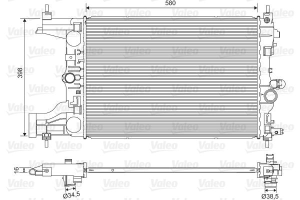 VALEO 701594 Engine radiator 13 00 299