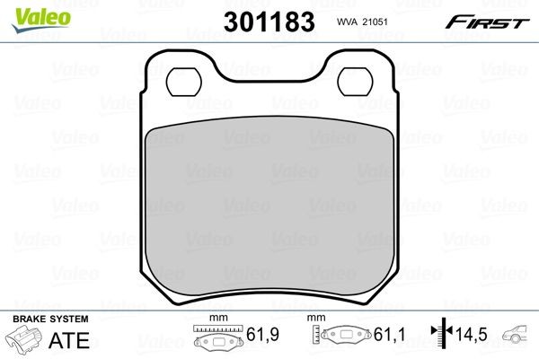 Opel OMEGA Set of brake pads 7949992 VALEO 301183 online buy
