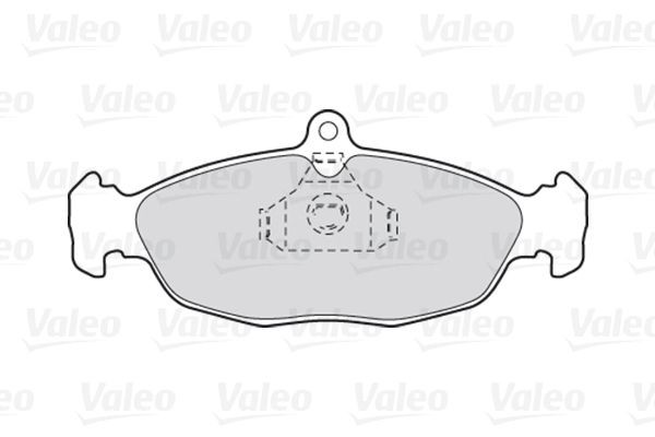 301356 Set of brake pads 301356 VALEO FIRST, Front Axle, excl. wear warning contact, without anti-squeak plate