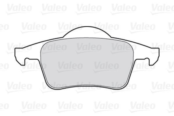 301480 Set of brake pads 301480 VALEO FIRST, Rear Axle, excl. wear warning contact, without anti-squeak plate