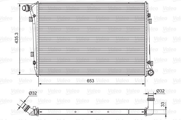 VALEO 701664 Engine radiator 3C0121253 R