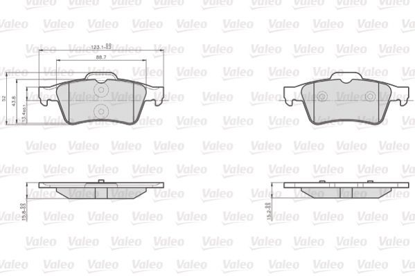 VALEO Brake pad kit 872482 for NISSAN Cabstar E Platform / Chassis (TL_, VL_)