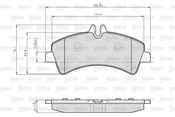 VALEO Brake pad kit 873190 suitable for MERCEDES-BENZ SPRINTER